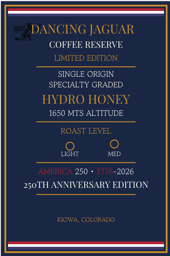 America 250 Dancing Jaguar Coffee Reserve (PRE ORDER< SHIPINGS STARTS ON JUNE 15)
