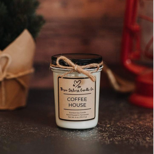 Coffee House Scented Soy Candle 8 oz